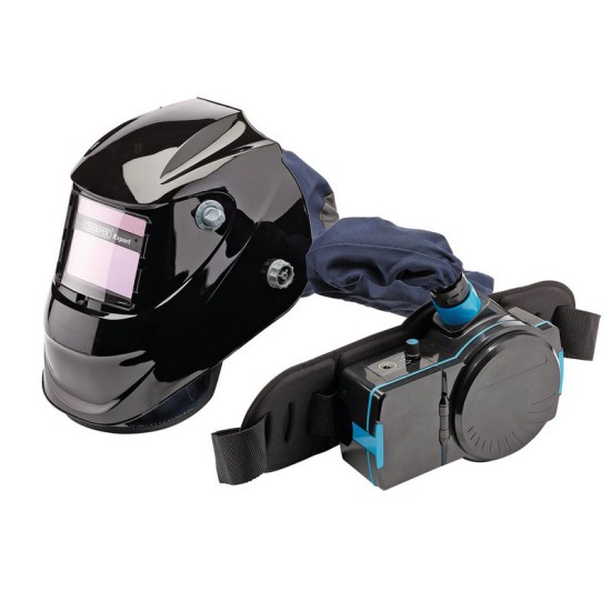 Draper 02518 Expert Air-Fed PAPR Auto-Darkening Welding Helmet Black