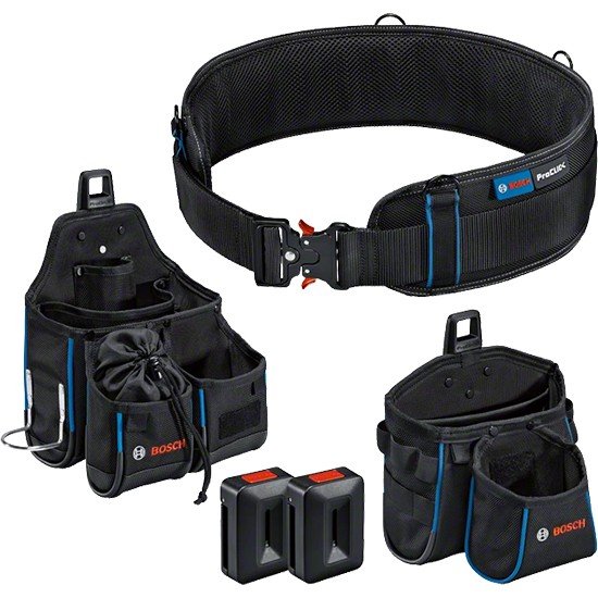 Bosch Tool Belt Kit - 1 x Belt 93, 1 x GWT 2, 1 x GWT 4, 2 x ProClick Holder (Carton)
