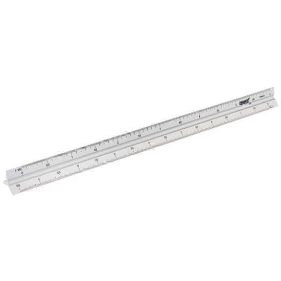 Draper 17686 Aluminium Triangle Scale Rule, 300mm