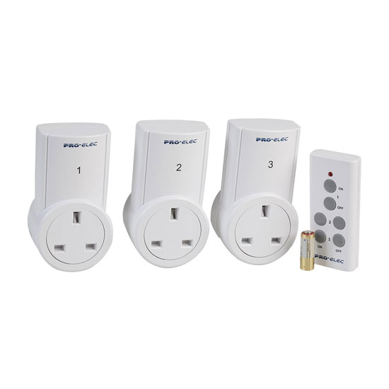 3 Pack Wireless Remote Socket