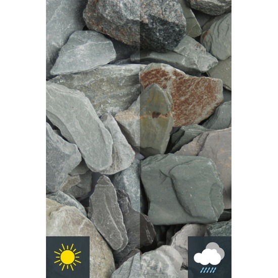 30 - 50mm Green Slate Chippings