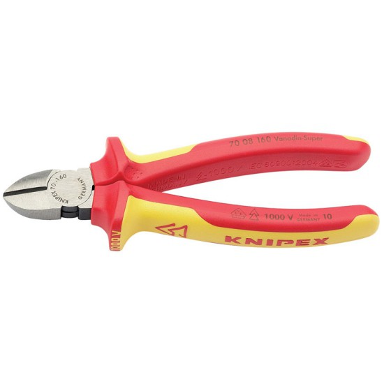 Knipex 70 08 UKSBE VDE Fully Insulated Diagonal Side Cutters