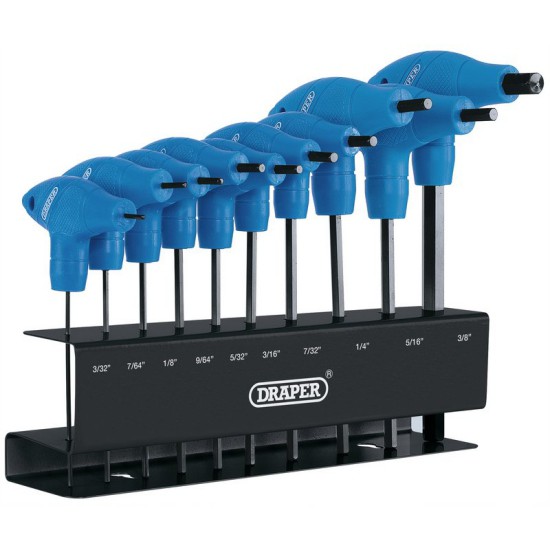 Draper 33871 Imperial T-Handle Hex Key Set - 10 Piece