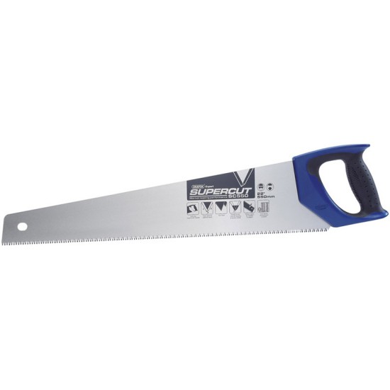 Draper 49286 7tpi/8ppi Supercut Soft Grip Hardpoint Handsaw - 550mm/22"