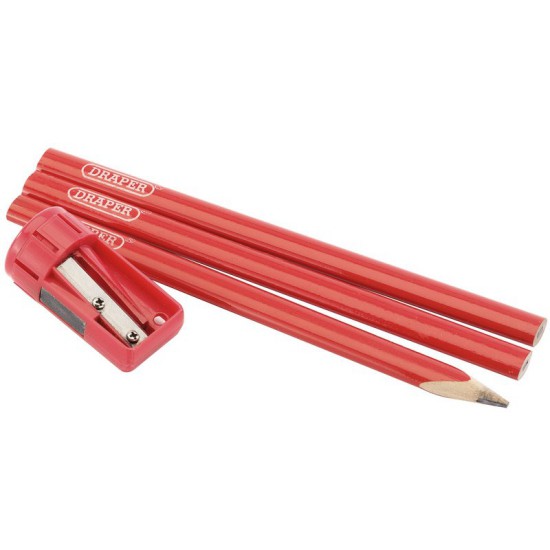 Draper 50990 Carpenters Pencil and Sharpener Set