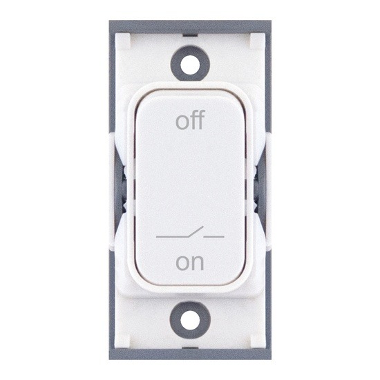 LGA Selectric SGRID360-455 10A Matt White Fan Isolator Modular Switch with White Insert
