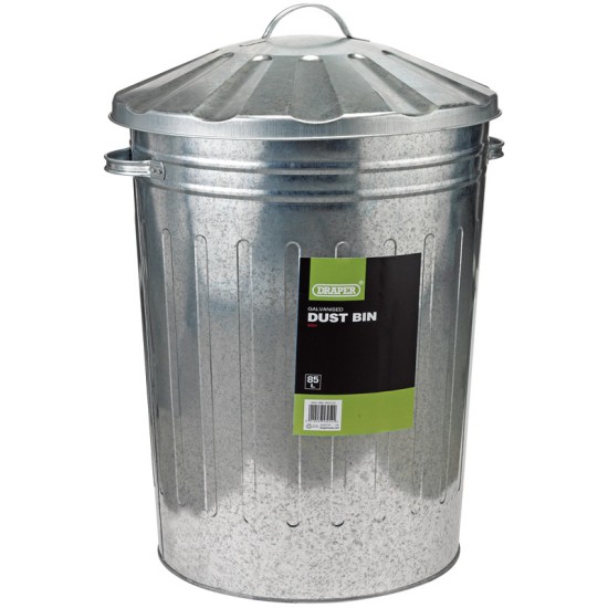 Draper 53254 Galvanised Dust Bin 85L