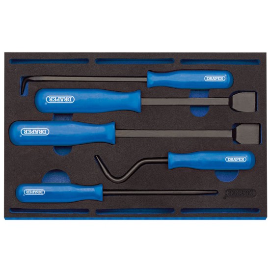 Draper 63497 5 Piece Scraper and Remover Set in 1/4 Drawer EVA Insert Tray