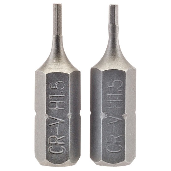 Draper 25HX/2/B Hexagonal Insert Bit 1/4" Hex 25mm Long (Pack of 2)