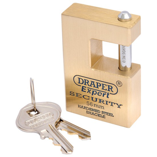 Draper 8313 Expert Close Shackle Solid Brass Padlock 