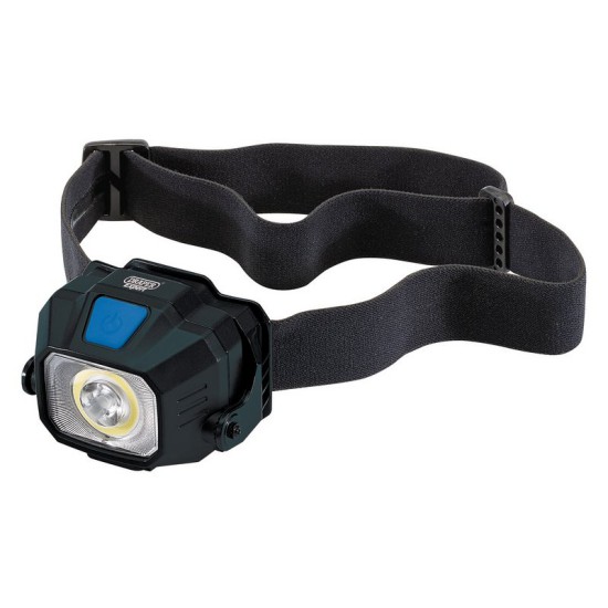 Draper 65689 COB SMD 6W 400 Lumens LED Wireless / USB Rechargeable Head Torch