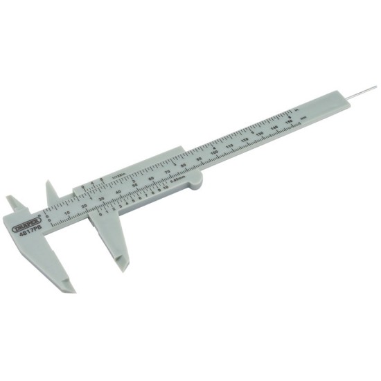 Draper 73863 Plastic Vernier Caliper - 0 to 150mm