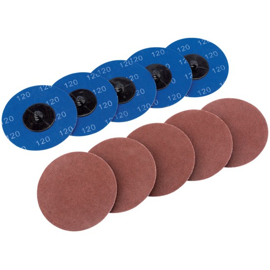 Draper SD3AB Aluminium Oxide Sanding Discs 75mm (Pack of 10)