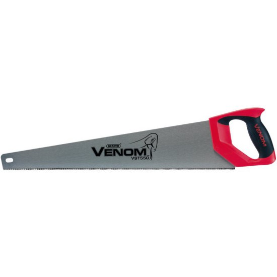 Draper 82204 11tpi/12ppi Venom Second Fix Triple Ground Handsaw - 550mm