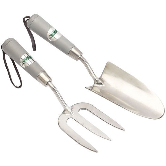 Draper 83773 Stainless Steel Hand Fork & Trowel Set - 2 Piece