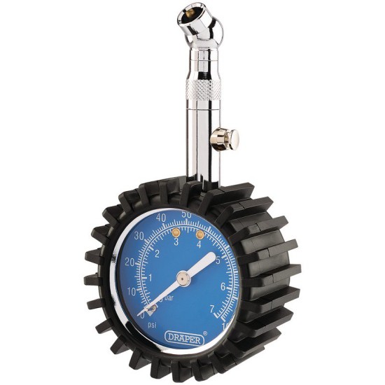 Draper 91347 Tyre Pressure Gauge 0-100psi  0-7bar