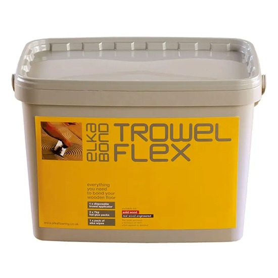 Elka Bond Trowel Flex Timber Flooring Adhesive Foils with Trowel -  2 x 7kg