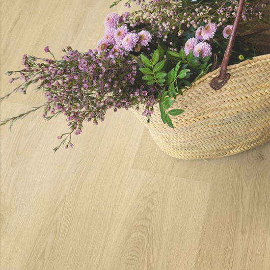 Quick-Step Alpha Bloom Vinyl Planks (With Underlay) - 1494 x 209 x 6mm (6 Pack) - Botanic Beige