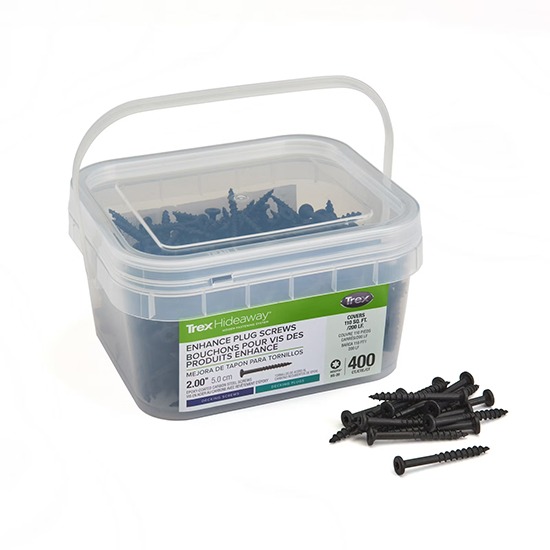 Trex 51mm Enhance Naturals & Basics Black Plug Decking Screws - 400 Per Box
