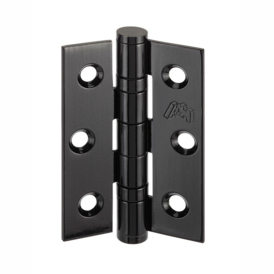 LPD Manhattan Style 76mm Black Butt Hinges - Pack of 3