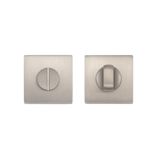 Deanta SQTTLSN Square Rose Satin Nickel Bathroom Thumbturn Lock Set