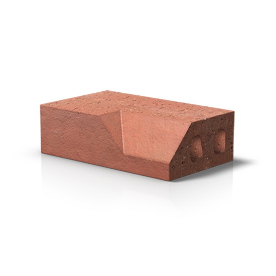 Forterra 65mm Plinth Internal Return 90° LH - Smooth Red