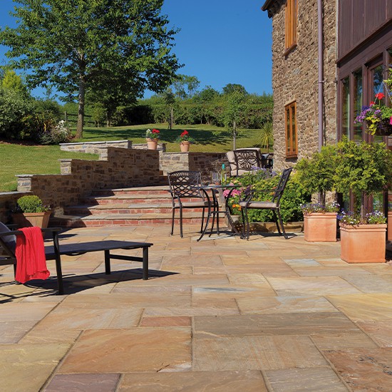 Pavestone Tudor Antique Paving  - 15.0m² Contractor Pack Lifestyle 2
