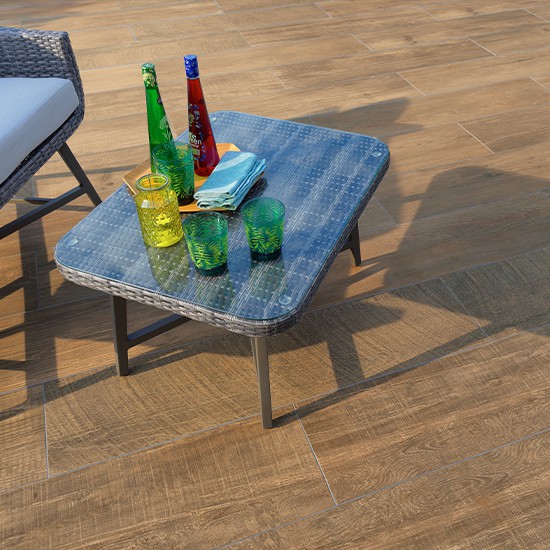 Pavestone Deckwood Porcelain Paving - 1200 x 295 x 20mm