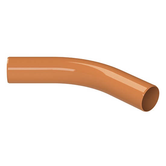 Polypipe UG472 110mm Plain End Long Radius 45º Bend
