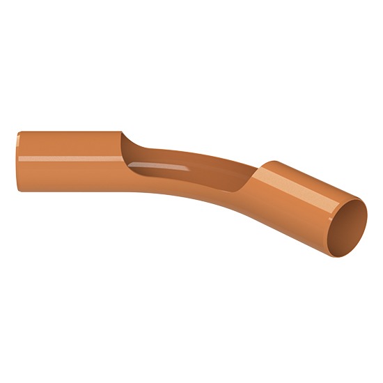 Polypipe 110mm UG482 45º Plain End Long Radius Channel Bend