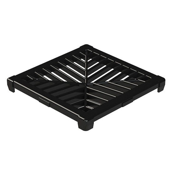 Polypipe UG415 150mm Black Poly Hopper Grid