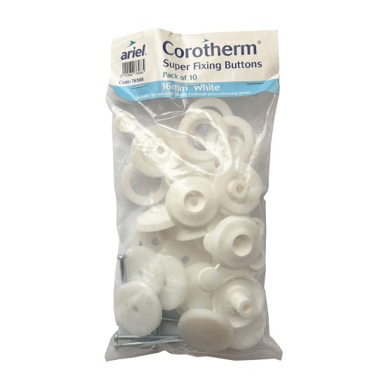 Corotherm Pack of 10 Super Fixing Buttons - 16mm