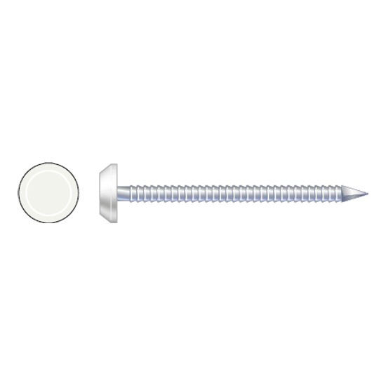 White Plastic Headed Polytop Stainless Steel Pins - Box of 250