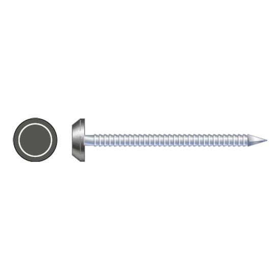 Anthracite Grey Plastic Headed Polytop Stainless Steel Pins - Box of 250