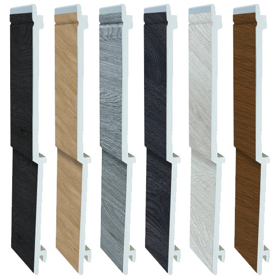 Kestrel NatureClad uPVC Double Feather Edge Cladding - 5000 x 270mm (4 Per Pack)