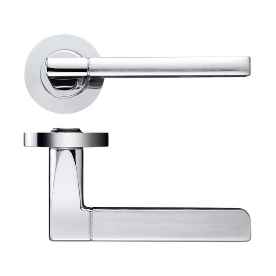 Zoo Hardware ZPZ070SCCP Venice Dual Finish Chrome Lever Screw on Rose