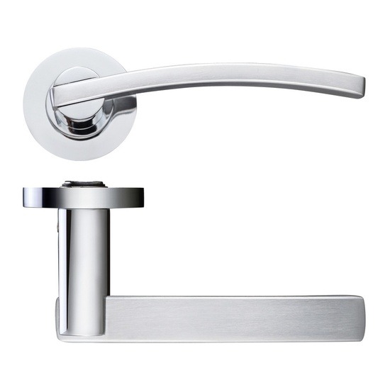 Zoo Hardware ZPZ100SCCP Adria Chrome Dual Lever on Rose Handle