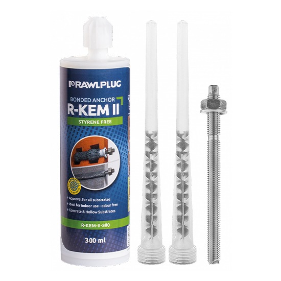 Rawlplug R-KEM-II Styrene Free Resin 300ml Cartridge