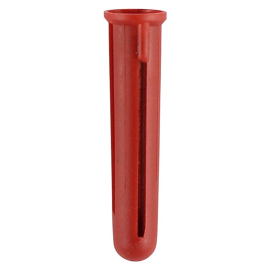 Timco Budget Red Plastic Wall Plug Box of 100