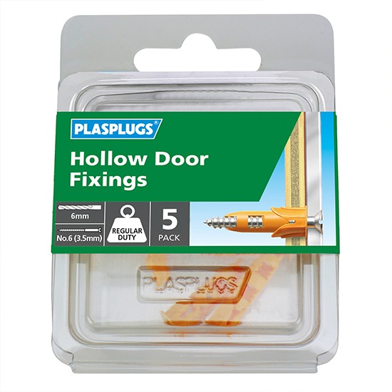 Plasplugs Hollow Door Fixings DR106 - Pack of 5