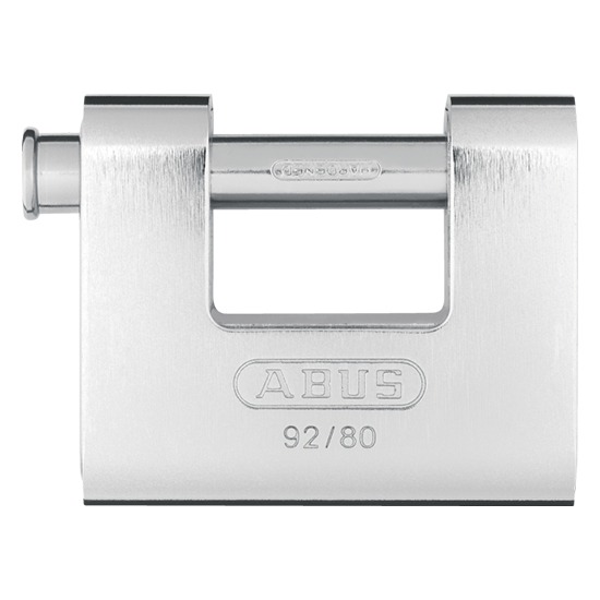 Abus 92/80C Solid Brass Encased in Polished Steel Shutter Padlock