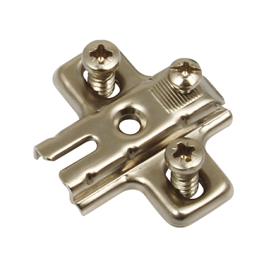 Hafele 316.92.645 4mm Mounting Plate for Cabinet Hinges with Pre-Mounted Euro Screws