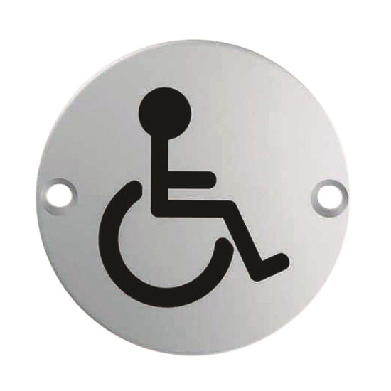Eurospec SEX1017SSS Disabled 76mm Circular Sign
