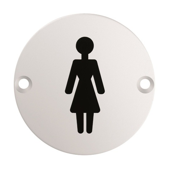 Eurospec SEX1012SSS Female 76mm Circular Sign