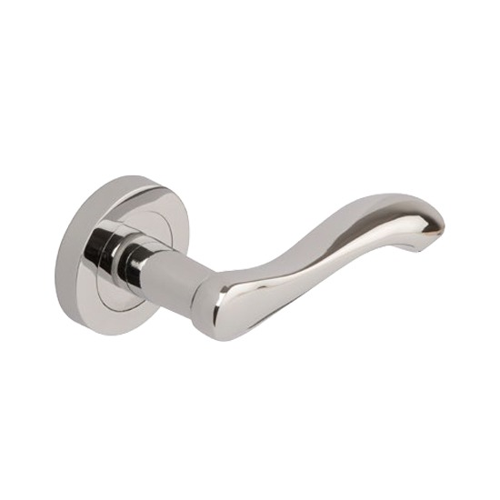 Dale Hardware DH003680-SMT-INT Venus Lever On Rose Polished Chrome Passage Set