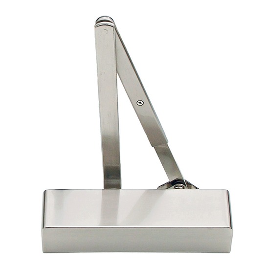 Boss TS2224 EN 2-4 FD120 Satin Stainless Overhead Door Closer with Backcheck