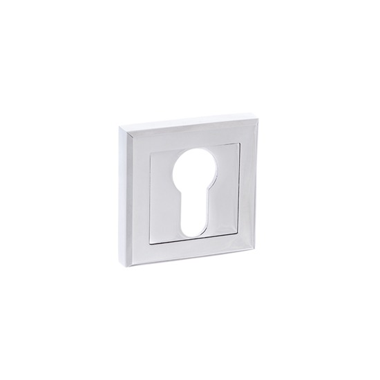 Atlantic S2ESCESPC STATUS Polished Chrome Euro Escutcheons on Square Rose