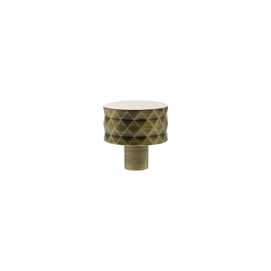 Atlantic MHCD1530AB Millhouse Antique Brass Chrysler Diamond Round Cabinet Knob Handle
