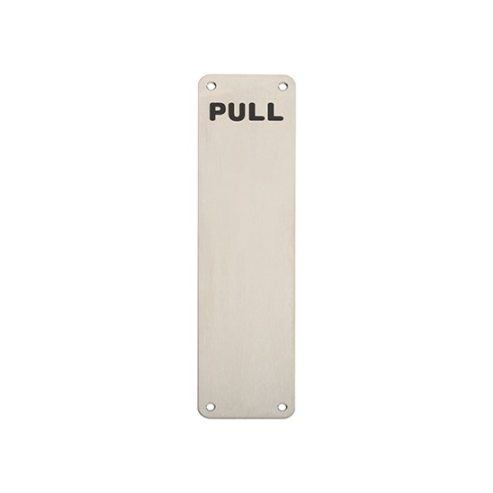 Eurospec Finger Plate Engraved Pull FPP1301SSS Satin Stainless Steel - 300 x 75mm