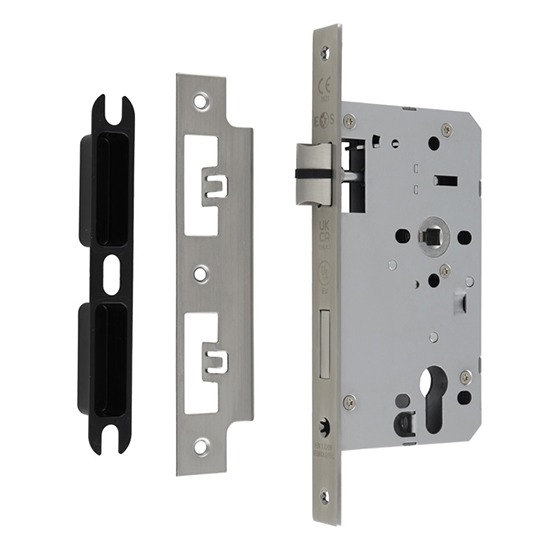 Eurospec DLX7260EPSSS DIN Euro Satin Stainless Sashlock 60mm Backset